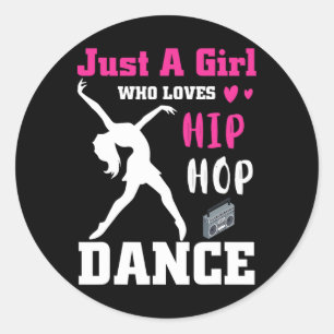 Gewoon een meisje dat van hip-hopdansdansdansen ho ronde sticker