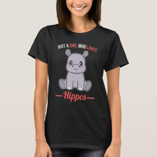 Gewoon een meisje dat van Hippos Hippopotamus houd T-shirt
