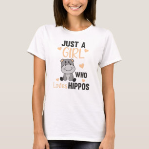 Gewoon een meisje dat van Hippos houdt, Hippo T-shirt