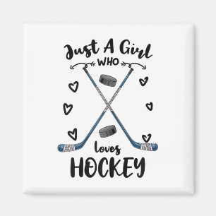 Gewoon een meisje dat van hockey houdt magneet
