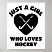 Gewoon een meisje dat van hockey houdt. poster (Voorkant)