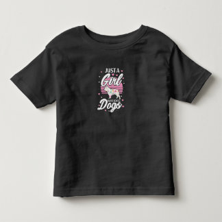 gewoon een meisje dat van honden houdt | Frans bul Kinder Shirts