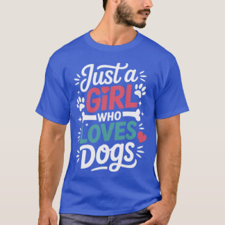 Gewoon een meisje dat van honden houdt huisdier ho t-shirt