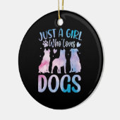 Gewoon een meisje dat van honden houdt keramisch ornament (Links)