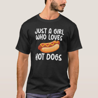 Gewoon Een Meisje Dat Van Hotdogs Houdt Sarcastisc T-shirt