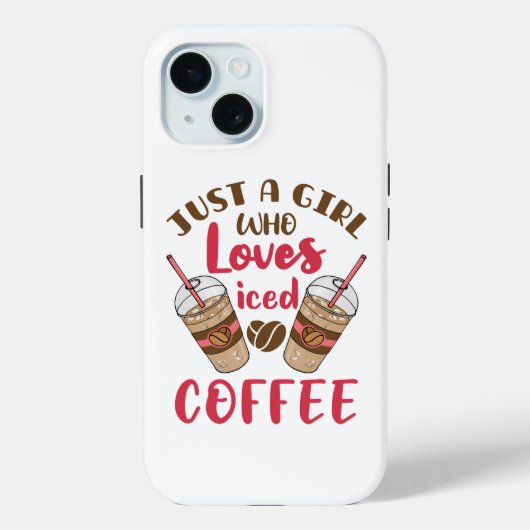 Gewoon een meisje dat van iced koffie houdt Case-Mate iPhone case (Achterkant)
