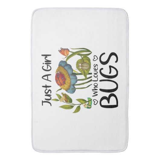 Gewoon een meisje dat van insecten houdt badmat (Voorkant Verticaal)
