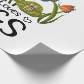 Gewoon een meisje dat van insecten houdt cadeaupapier (Hoek)