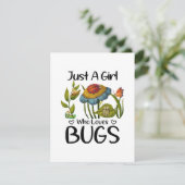 Gewoon een meisje dat van insecten houdt informatiekaartje (Staand voorkant)