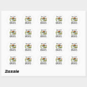 Gewoon een meisje dat van insecten houdt ronde sticker (Vel)