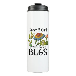 Gewoon een meisje dat van insecten houdt thermosbeker