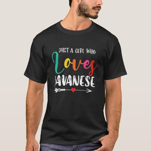 Gewoon een meisje dat van Javaanse kattenmoeder ho T-shirt (Voorkant)