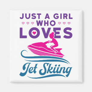 Gewoon een meisje dat van Jet Skiing PWC houdt Magneet