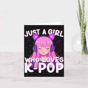 Gewoon Een Meisje Dat Van K-p Koreaanse Cute Luist Kaart