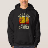Gewoon een meisje dat van kaas houdt! Cheese Foodi Hoodie (Voorkant)