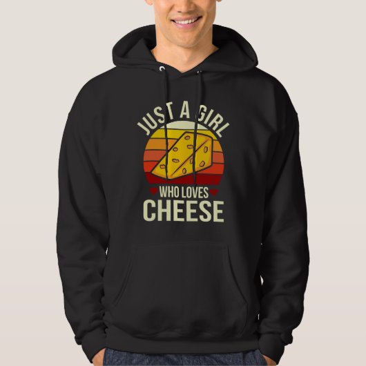 Gewoon een meisje dat van kaas houdt! Cheese Foodi Hoodie (Voorkant)