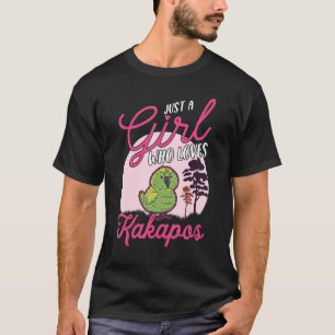 Gewoon een meisje dat van Kakapos Night Parrot Kak T-shirt