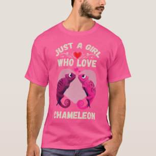 Gewoon een meisje dat van kameleon houdt Schattige T-shirt