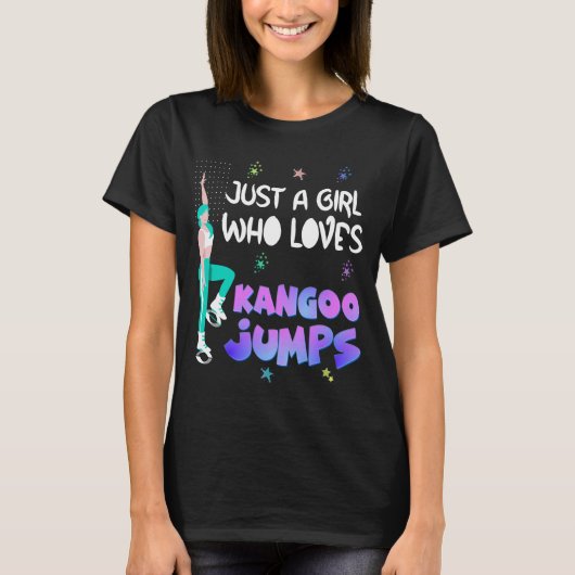 Gewoon een meisje dat van Kangoo JPompen houdt T-shirt (Voorkant)