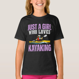 gewoon een meisje dat van kanoën houdt t-shirt