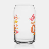 Gewoon een meisje dat van katten houdt. blikvorm glas (Links)