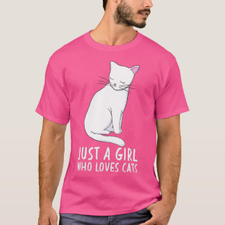 Gewoon een meisje dat van katten houdt... t-shirt