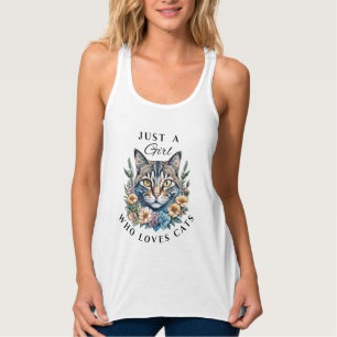 Gewoon een meisje dat van katten houdt  tanktop