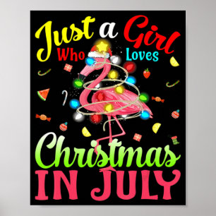 Gewoon een meisje dat van Kerstmis houdt in juli F Poster