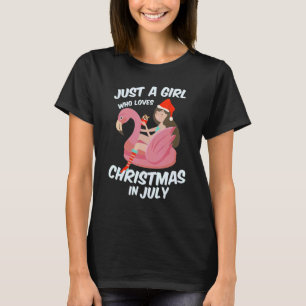 Gewoon een meisje dat van Kerstmis houdt in juli F T-shirt