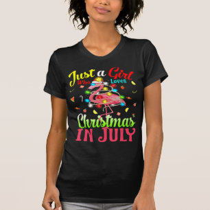 Gewoon een meisje dat van Kerstmis houdt in juli F T-shirt