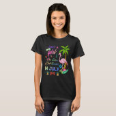 Gewoon een meisje dat van Kerstmis houdt in juli F T-shirt (Voorkant volledig)