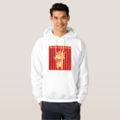 Gewoon een meisje dat van Kerstmis houdt, Koe kers Hoodie (Voorkant volledig)