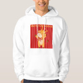 Gewoon een meisje dat van Kerstmis houdt, Koe kers Hoodie (Voorkant)