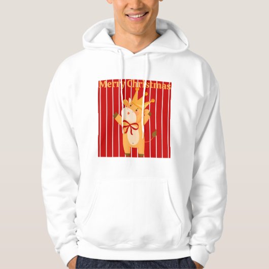 Gewoon een meisje dat van Kerstmis houdt, Koe kers Hoodie (Voorkant)