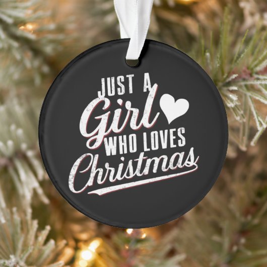 Gewoon een meisje dat van Kerstmis houdt  Ornament (Boom)