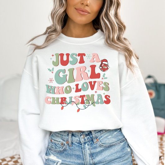 Gewoon een meisje dat van Kerstmis houdt Trui