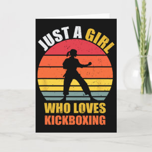Gewoon een meisje dat van kickbokscadeaus voor vro kaart