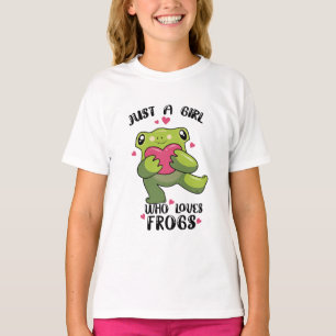 Gewoon een meisje dat van kikkerkgril houdt t-shirt
