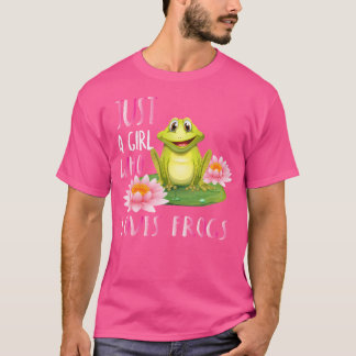 Gewoon een meisje dat van kikkerliefhebbers houdt t-shirt