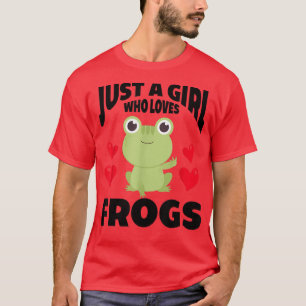 Gewoon een meisje dat van kikkers houdtKute Green T-shirt