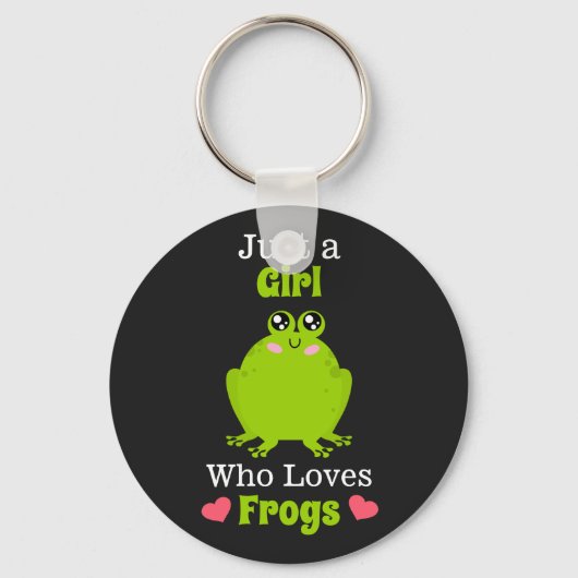 Gewoon een meisje dat van kikkervis houdt sleutelhanger (Voorkant)