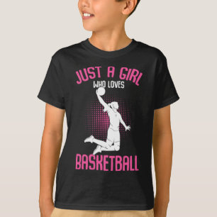 Gewoon een meisje dat van Kinder Basketball Girls T-shirt