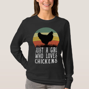Gewoon een meisje dat van kippenBoerderij houdt T-shirt