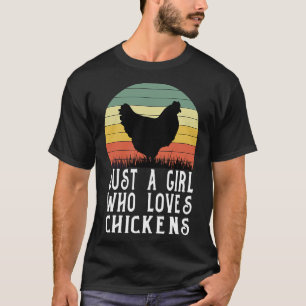Gewoon een meisje dat van kippenBoerderij houdt T-shirt