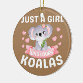 Gewoon een meisje dat van Koala Beer houdt... pap  Keramisch Ornament (Links)