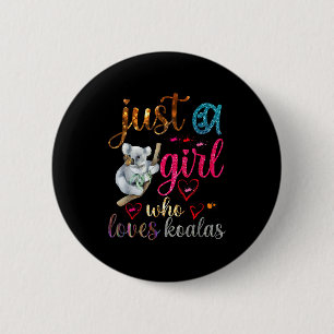 Gewoon een meisje dat van Koala Beer vader moeder Ronde Button 5,7 Cm