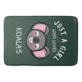 Gewoon een meisje dat van Koala houdt Badmat (Voorkant)