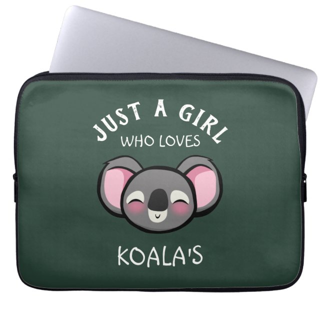 Gewoon een meisje dat van Koala houdt Laptop Sleeve (Voorkant)
