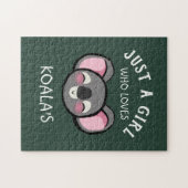 Gewoon een meisje dat van Koala houdt Legpuzzel (Horizontaal)