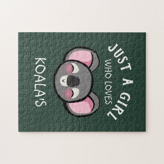 Gewoon een meisje dat van Koala houdt Legpuzzel (Horizontaal)